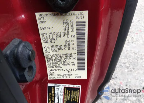 2014 Nissan Frontier S из США, поврежденный, VIN 1N6BD0CT9EN757330